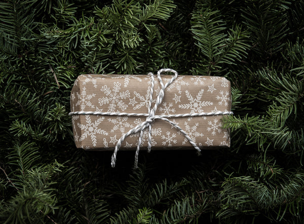 A wrapped holiday present