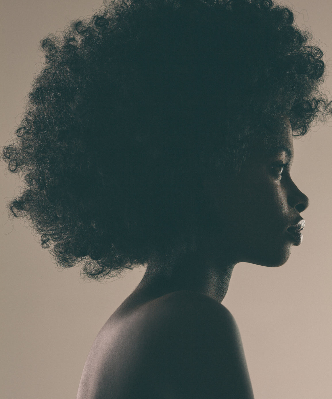 woman with her hair tossed